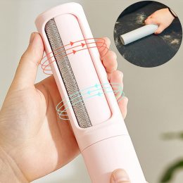 Роликова щітка для видалення ворсу, вовни, волосся тварин Cleaning Рожева