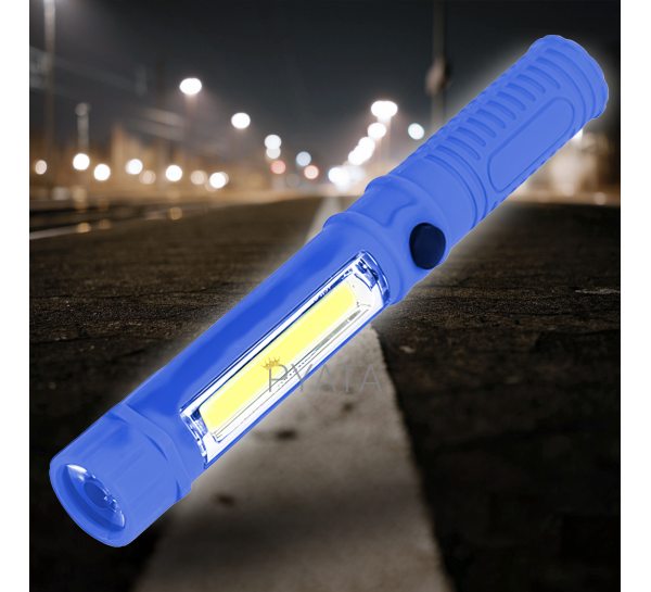 Ручний портативний світлодіодний ліхтарик LED Working Light COB 1 Синій