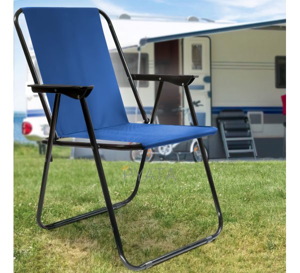 Розкладне туристичне крісло для пікніка та риболовлі Синє (205)