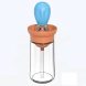 Скляна ємність-пляшечка диспенсер для олії з силіконовою щіткою 180мл Блакитна (205)
