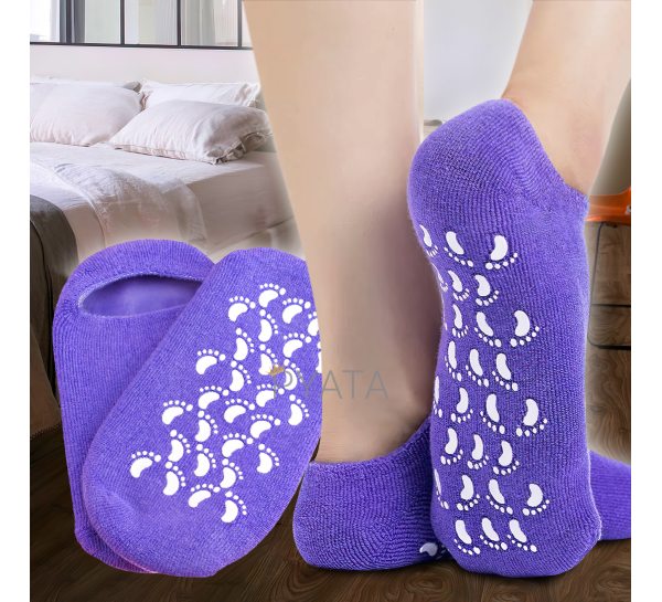 Зволожуючі гелеві косметичні шкарпетки для педикюру Spa Gel Socks Фіолетові (205)