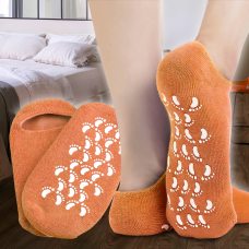 Увлажняющие гелевые косметические носочки для педикюра Spa Gel Socks Оранжевые (205)