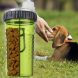 Двойная бутылка для воды и корма для собак Dexas Snack 480мл Зеленая (205)