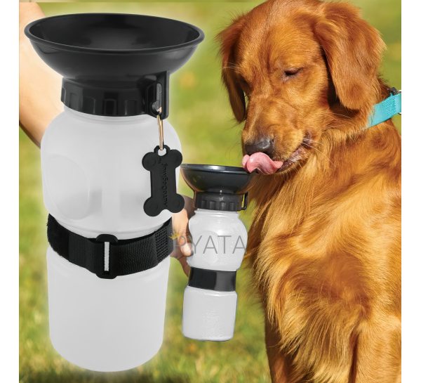 Дорожня прогулянкова пляшка-поїлка для собак «Aqua Dog» DOG BOTTLE Біла (225)