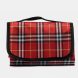 Водонепроницаемый переносной клетчатый коврик-сумка для пикника отдыха 150*180см Красный (ARSH)
