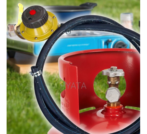 Комплект редуктор газовый для подключения газовой плиты к баллону с регулятором и циферблатом OZKAN Италия 