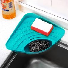 Кухонний кутовий органайзер для раковини на присосках для губки, йорж Sink Triangle Shel Синій (225)