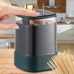 Автоматический диспенсер подставка для зубочисток Press TYPE Toothpick box темно-зеленый (205)