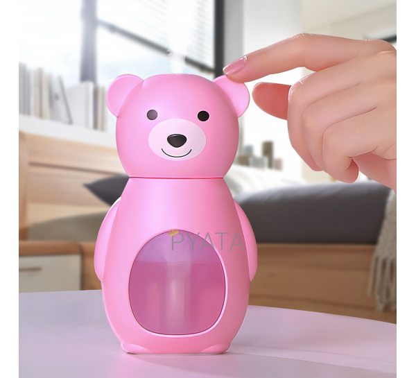 Настільний зволожувач повітря-аромадифузор з підсвічуванням Humidifier Bear Рожевий (237)