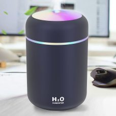 Ультразвуковий USB зволожувач повітря з RGB підсвічуванням H2O DQ-107 300мл Чорний (237)