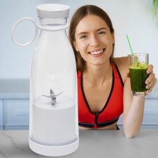 Портативный переносный блендер-бутылка для сока и смузи Mini Juicer 420 мл Белый (В)