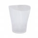 Прозорий вазон-склянка для квітів "Ніка" 16х19см Біла перлина (2469)