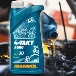 Моторне масло для садової техніки та бензинових генераторів Mannol 4-Таkt Agro SAE 30 SG 1л
