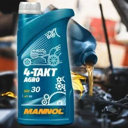 Моторное масло для садовой техники и бензиновых генераторов Mannol 4-Таkt Agro SAE 30 SG 1л