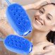 Багатофункціональна силіконова масажна мочалка-масажер для душу та ванної Bubble Bath Brush Синій