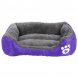 Мягкая лежанка-пуфик с бортиками для домашних животных кошек и собак с бортиками M (53х47см) Фиолетовый (626)