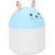 Ультразвуковий портативний зволожувач повітря-нічник 2в1 Humidifier Rabbit з LED підсвіткою Блакитний (205)