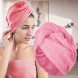 Рушник-тюрбан для сушіння волосся рушник для голови Рожевий