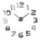Настенные самоклеющиеся кварцевые 3д часы 120см ZH002 Серый (205)