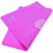 Кондитерський силіконовий килимок для розкочування тіста та випічки 40х50 см EL-1294 Рожевий (237)
