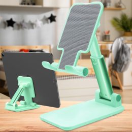 Складной настольный держатель-подставка для телефона на стол Folding Desktop Phone Stand Зеленый (В)