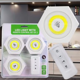 УЦІНКА! Світильники LED light with Remote Control Set Romb з пультом та таймером, 3 шт.