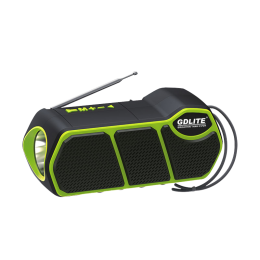 УЦЕНКА! Многофункциональная портативная солнечная система (фонарик, радио FM, Bluetooth, power bank) GD-LITE-11 Зеленый