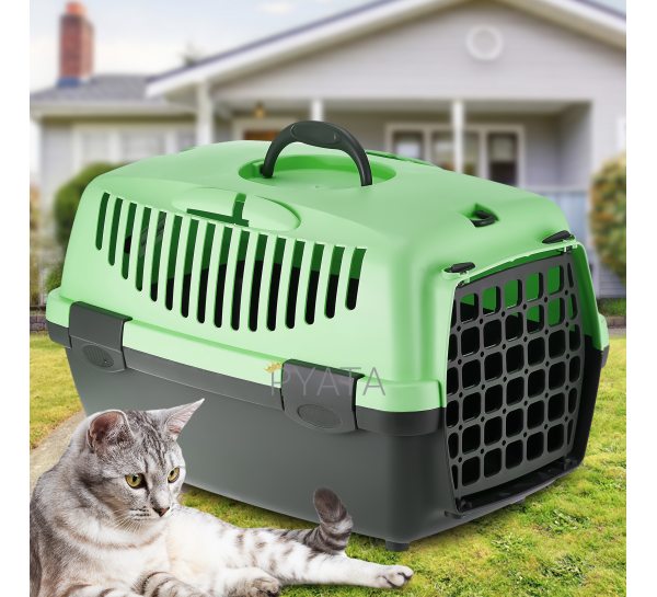 Переноска-контейнер для кошек и собак с ручкой для переноски 48 см Салатовая (2339)