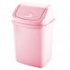 Пластикове відро для сміття з самокрутною поворотною кришкою "Алеана" 10л Рожевий (DRK)
