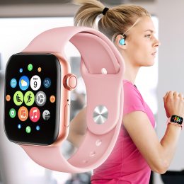 УЦЕНКА! Смарт-часы с функцией приема и сброса звонков Smart Watch T500 Розовый (626)