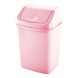 Пластикове відро для сміття з самокрутною поворотною кришкою "Алеана" 18л Рожевий (DRK)