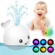 Игрушка для ванной Кит с фонтаном светящийся Spray Water Bath Toy Белый (225)