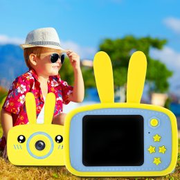 Цифровий дитячий фотоапарат кролик Х500 Smart Kids Camera 3 Жовтий