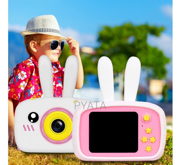УЦЕНКА! Цифровой детский фотоаппарат зайчик Х500 Smart Kids Camera 3 Белый