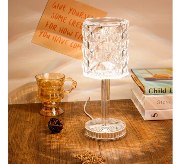 Ночник хрустальная лампа с пультом, Декоративный LED светильник Crystal light 3 вида цветов (626)