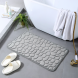 Килимок у ванну кімнату антиковзкий на прогумованій основі з ефектом пам'яті "Камені" 40х60 Сірий