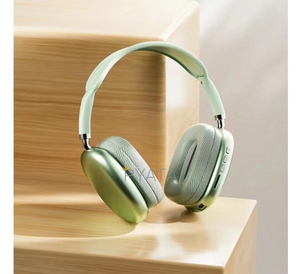 Бездротові навушники AirMax P9, 400 мА/год з підтримкою картки пам'яті Зелені