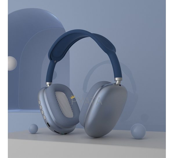 Бездротові навушники AirMax P9, 400 мА/год з підтримкою картки пам'яті Блакитні