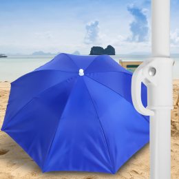 Універсальна складна пляжна парасолька з телескопічною ніжкою Umbrella 3.5м Синій (ARSH)