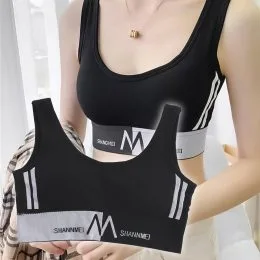 Женский спортивный бесшовный бюстгальтер-топик для фитнеса Shoulder Sports Suit XXL Черный (626)