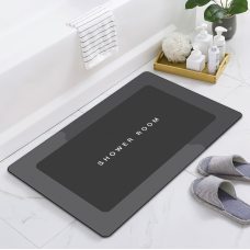 Протиковзкий вологостійкий килимок у ванну кімнату Shower Room 59x39см Сірий (205)