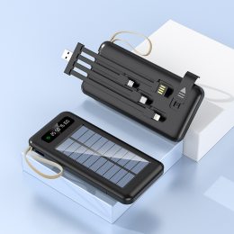 УМБ Повербанк Power Bank ViaKing XGB037 Type-C 20000 mAh Солнечная панель Черный (H-2)