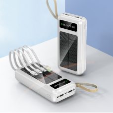 УМБ Повербанк PowerBank ViaKing T35519 20 000 mАh Сонячна панель білий (H-3)