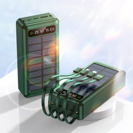 УМБ Power Bank ViaKing з сонячною панеллю 50 000 mAh Зелений (H-4)