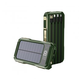 УМБ Power Bank ViaKing 20000 mAh солнечная панель Зеленый (H-6)