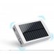УМБ Power bank ViaKing 5000 mAh сонячна панель та LED-ліхтар Срібний (H-1)