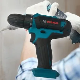 Аккумуляторный шуруповерт с кейсом для хранения в комплекте BOSHUN MT6021-C014 21V Синий (2487)