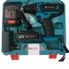 Аккумуляторный шуруповерт с кейсом для хранения в комплекте BOSHUN MT6021-C014 21V Синий (2487)