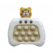 Детская портативная развивающая игрушка-антистресс поп ит 4 режима с подсветкой Quick Push Puzzle Game Fast №206В Тигр