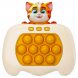 Детская портативная развивающая игрушка-антистресс поп ит 4 режима с подсветкой Quick Push Puzzle Game Fast №208B Котик